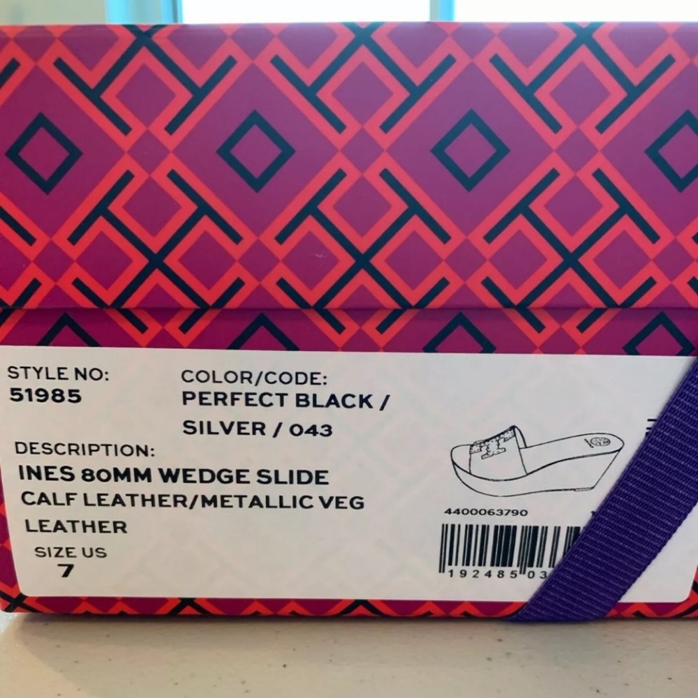 New TORY BURCH Ines Wedge Slides - Picture 8 of 8
